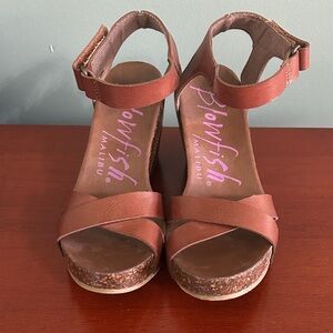 Blowfish Women's Brown Wedge Sandals